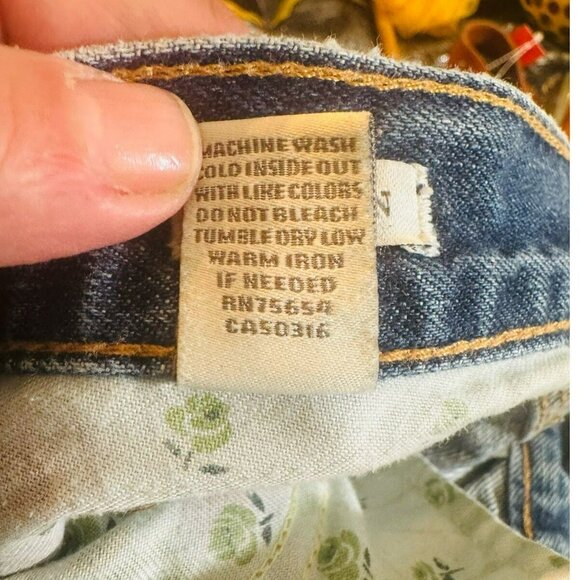 Vintage Abercrombie & Fitch Madison Low Rise Flare Jeans Size 6 Distressed Y2K - Picture 9 of 13